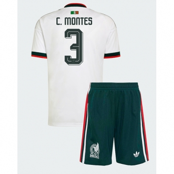 Billige Fotballdrakt Mexico Cesar Montes #3 Replika Bortedraktsett Barn VM 2026 Kortermet (med bukser)